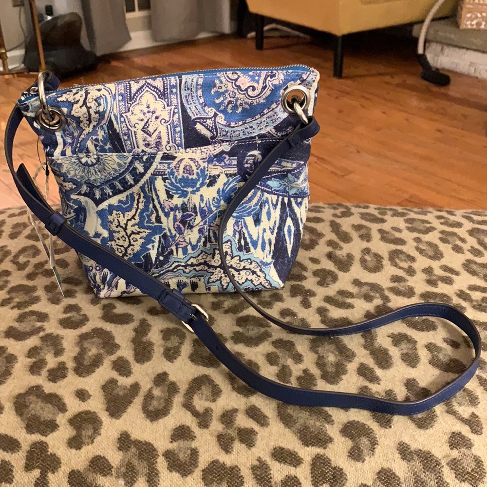 Chico’s, NWT, blue/cream  crossbody (2 for $30)